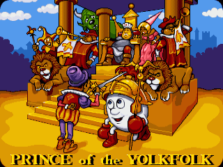 Dizzy: Prince of the Yolk Folk title screen for Amiga